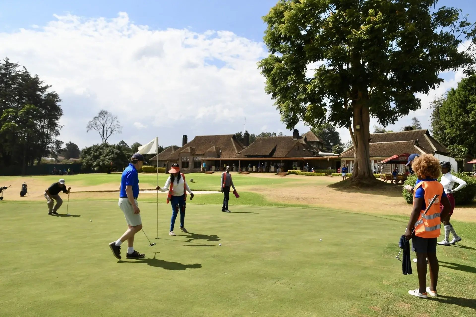 Playing golf in the Kenya Highlands, near the Limuru tea estates